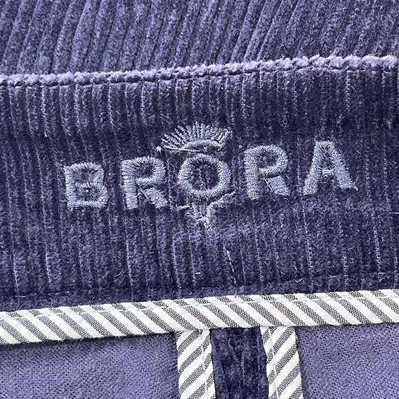 Brora Women's Straight Leg Corduroy Trousers Indigo Pants Size UK 10 US 6 - Picture 3 of 9